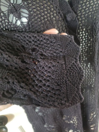Joan Rivers Cardigan all'uncinetto con maniche a bracciale nero taglia media NUOVO CON ETICHETTE - Foto 5 di 10