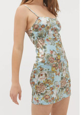Urban Outfitters UO Printed Sateen Mini Slip Dress - Sz L - NWT - $59