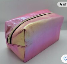 Holographic Pink Cosmetic Bag Make up / Pencil School Supply 7 x 3 x 4 inch