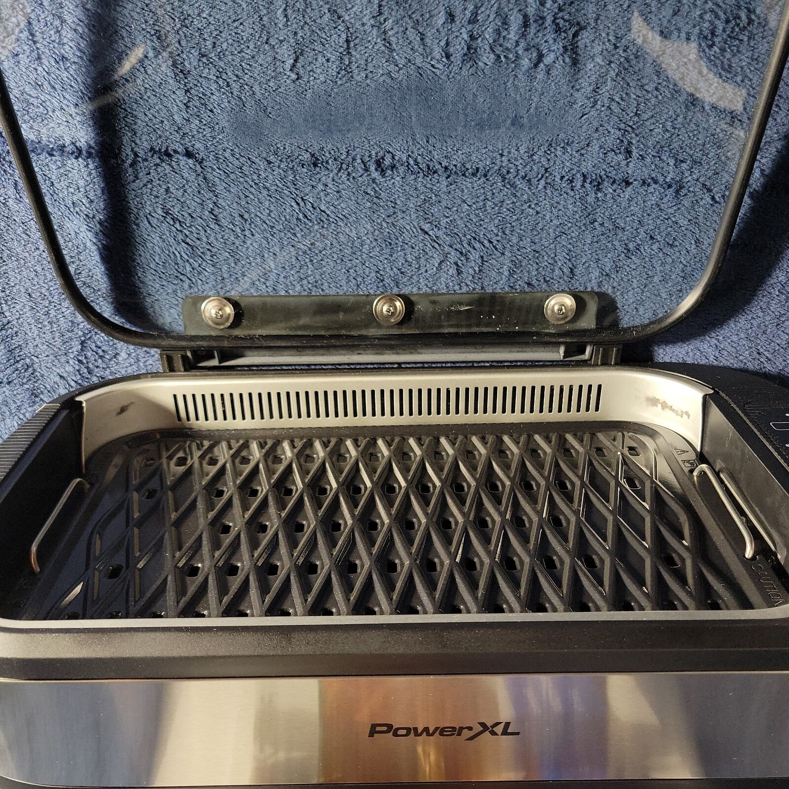 💥 PowerXL Smokeless Grill Pro Countertop Indoor Electric Grill Silver‼