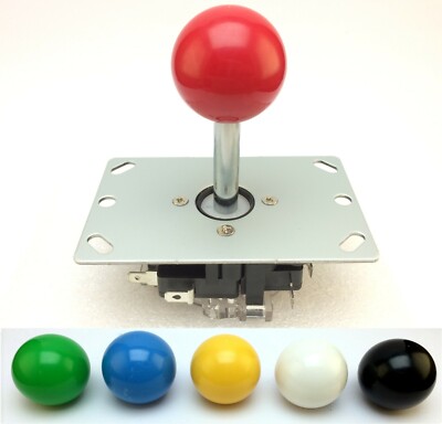 Arcade Joystick | 8 Wege | 33mm Ball | Rot,Grün,Blau,Gelb,Schwarz,Weiß