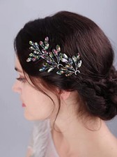 Bridal Wedding Crystal Hair Pins Bride Hair Pieces Wedding Hair Accessories f...