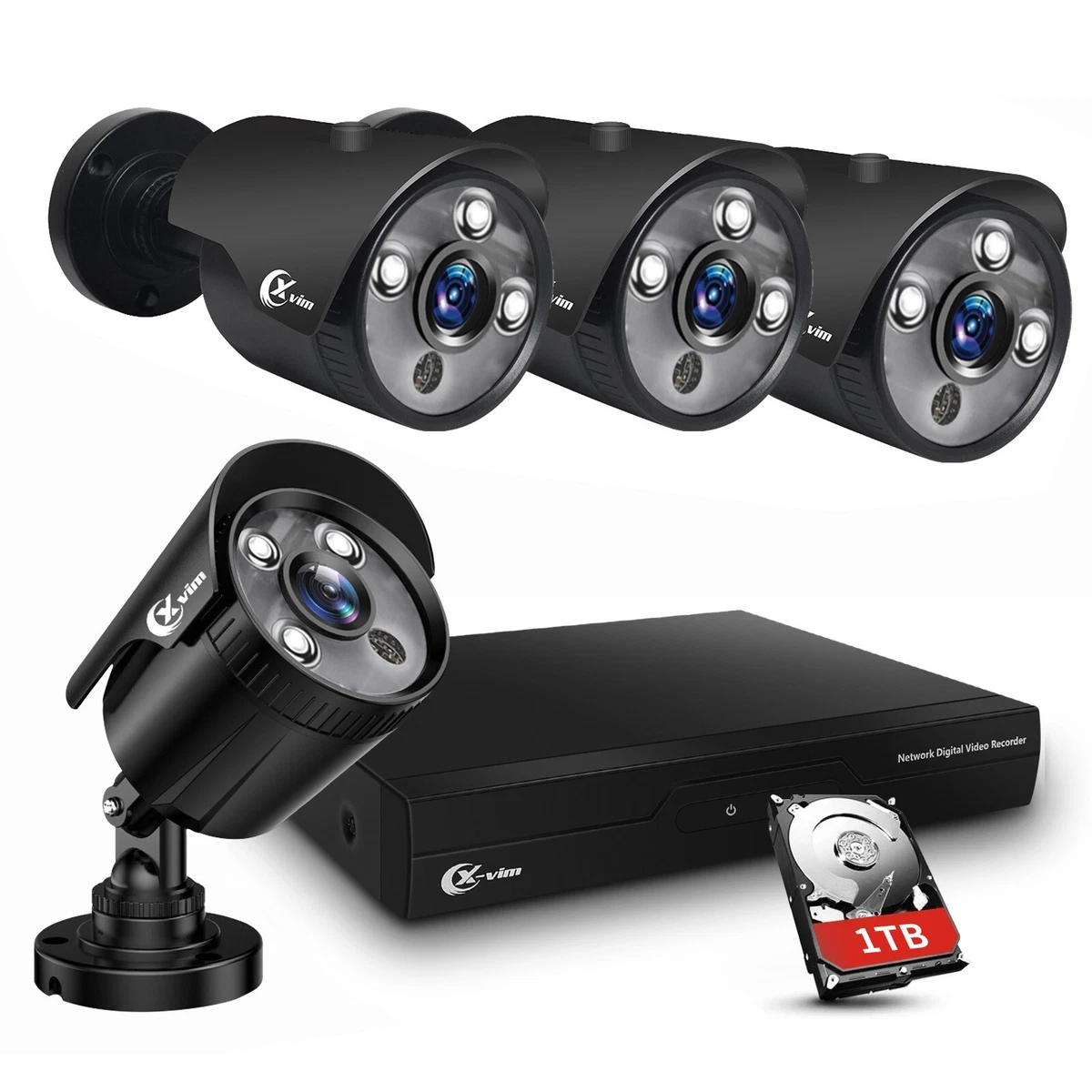 XVIM 1080P 8CH DVR Security Camera System Outdoor Surveillance