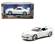 JADA 97375 THE FAST AND FURIOUS BRIAN'S TOYOTA SUPRA 1/24 DIECAST CAR WHITE