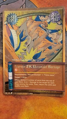 Naruto CCG Naruto 2K Uzumaki Barrage 145 Super Rare Revenge Rebirth 1st Edition