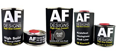 FÜR Audi G9U Anthrazit Metallic Autolack Grundierung Klarlack 3,7L Set
