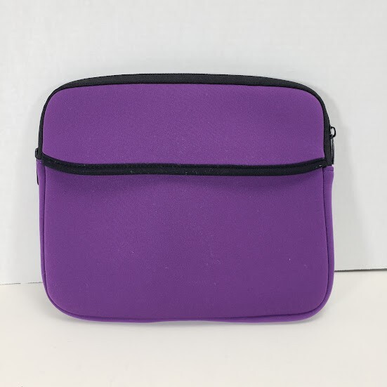 10-inch Purple Soft Nylon Zipper Tablet Sleeve Pouch 8x10  -image