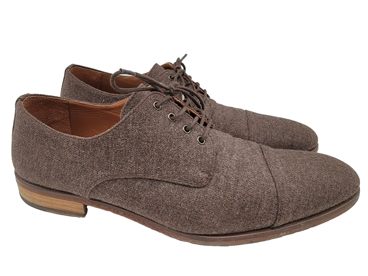 Taft Kennedy Oxford Shoe in Grey Wool Cap‎ Toe Size 44 EU 11 US Brown Taft Shoes Coupon Taft Kennedy Oxford Shoes 42 Brown  main image 3