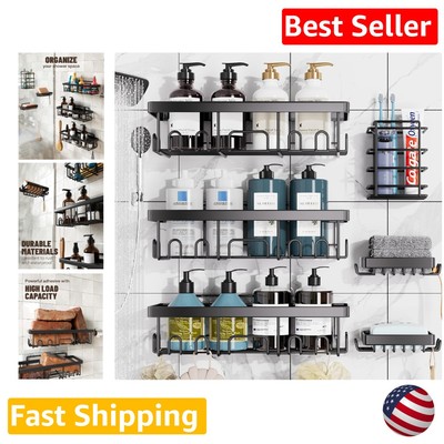 Durable Stainless Steel Shower Shelves Set - Effortless Setup 