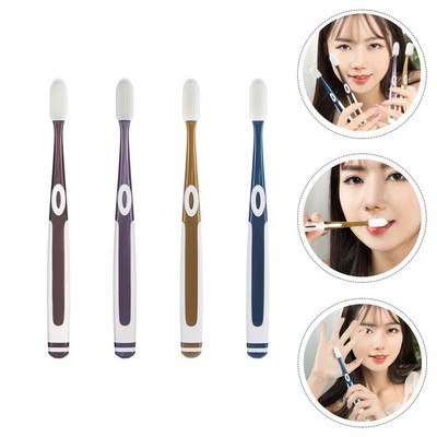 4pcs Micro Toothbrushes Adult Manual Toothbrushes Oral Brush