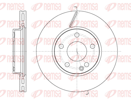 Remsa 2X Bremsscheibe Vorne Ø276Mm BelüFtet FüR Mercedes A-Klasse B-Klasse W169-image