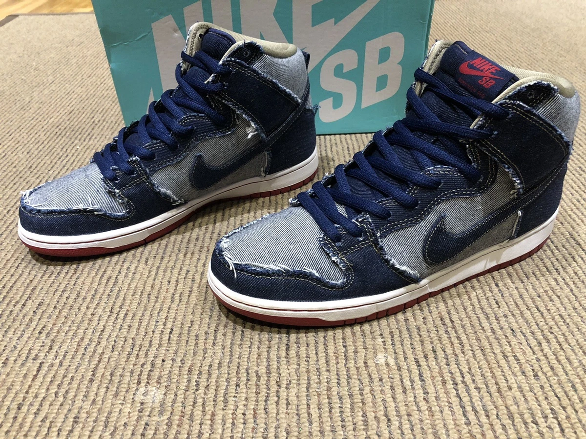 Nike sb dunk high denim sale