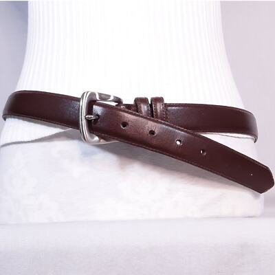 Kenneth Cole Leather waist belt Vintage Kenneth Cole Navy Leather Waist Belt With Gold Clasp  main image 3