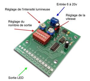 5011/1# Pour le modélisme, module électronique chenillard pour LED