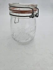 Large Le Parfait Glass Jar 7 Inches tall Vintage Made In France See Pics 