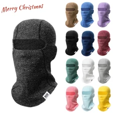 Winter Full Face Cover Thermal Solid Color Face Mask for Outdoor Activities
