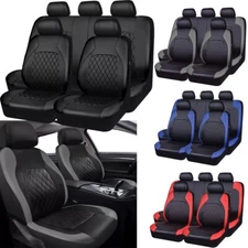 For Honda Accord Civic CR-V HR-V Leather Car Seat Covers 5-Seat Full Set Cushion