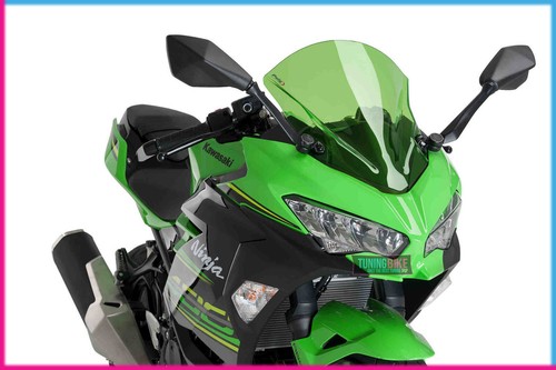Puig Z-Racing Motorrad-Windscreen Grün – Aerodynamische Rennscheibe Für Mehr Komfort & Sportlook