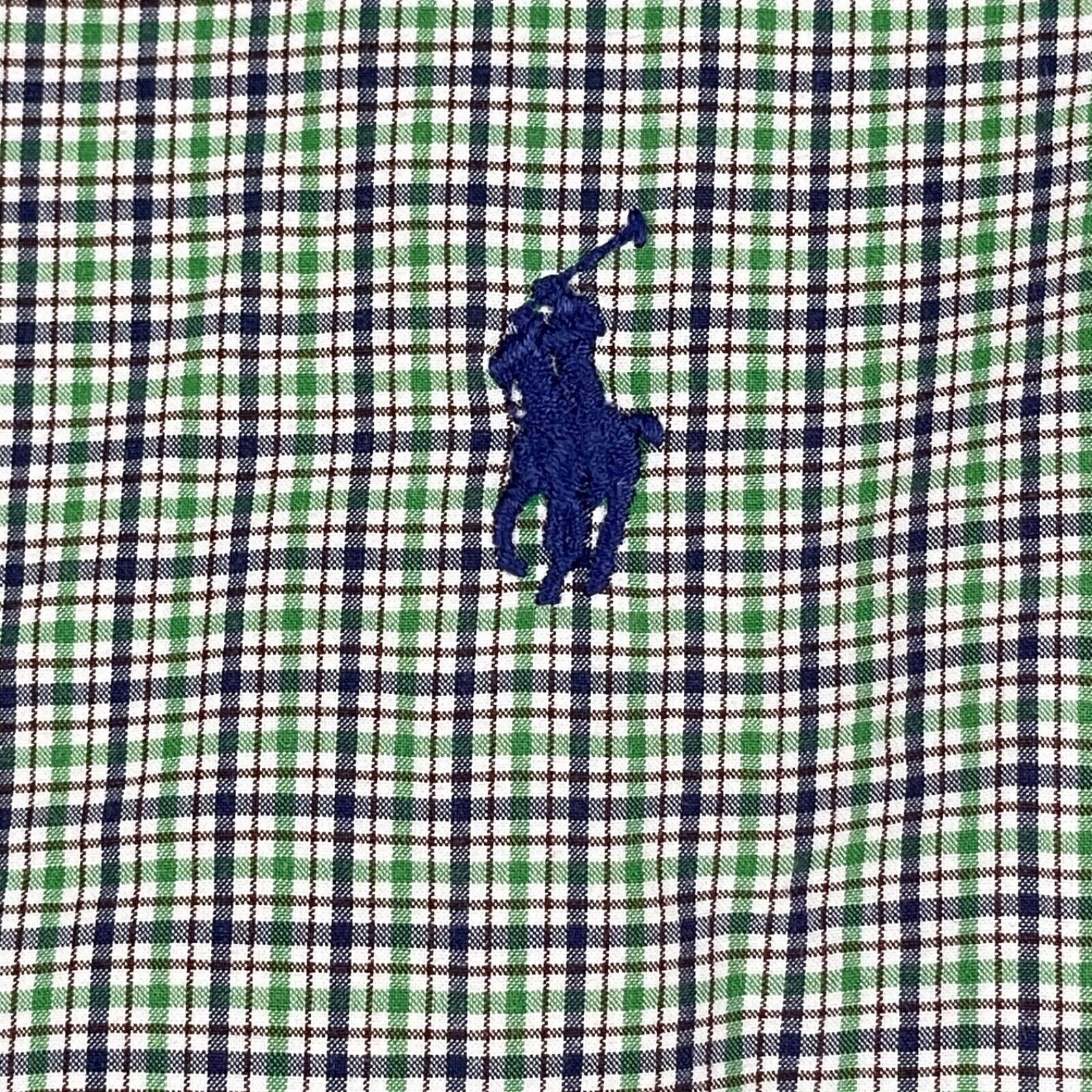 Ralph Lauren Shirt Mens Large Green Plaid Button … - image 5