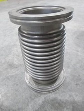 Stainless Steel Formed Bellows Vacuum Pipe/Hose, 7"L, 107MM Flange, Used