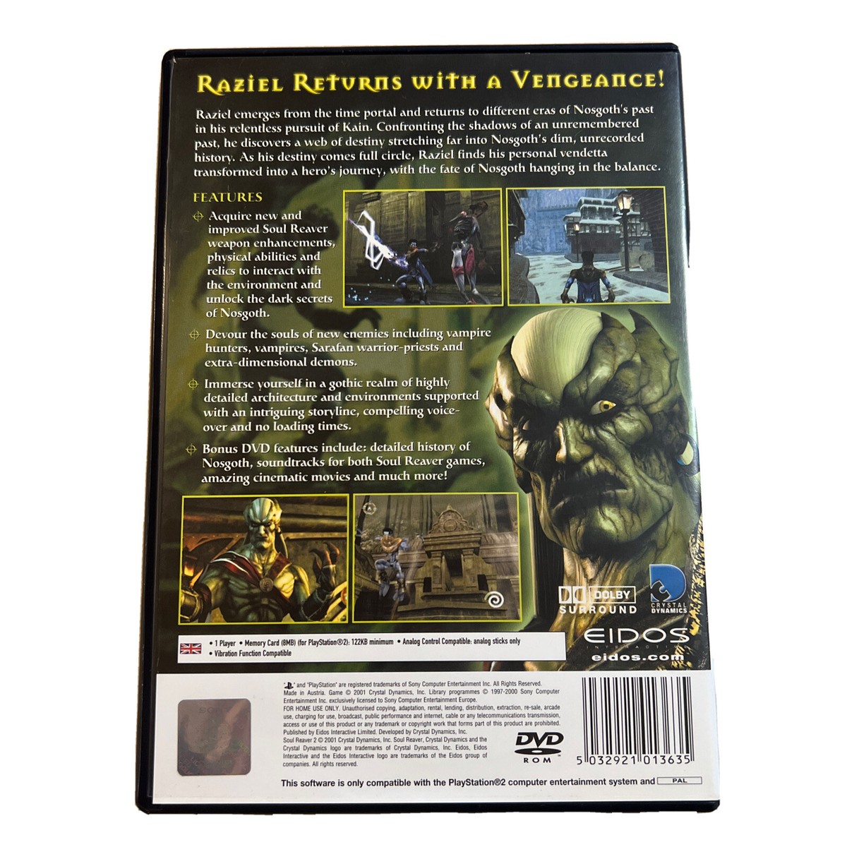 Legacy of Kain Soul Reaver 2 - Sony PlayStation 2 PS2 Game PAL