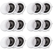 Acoustic Audio Cs-ic83 Flush Mount In Ceiling Speakers With 8" Woofers 6 Pair