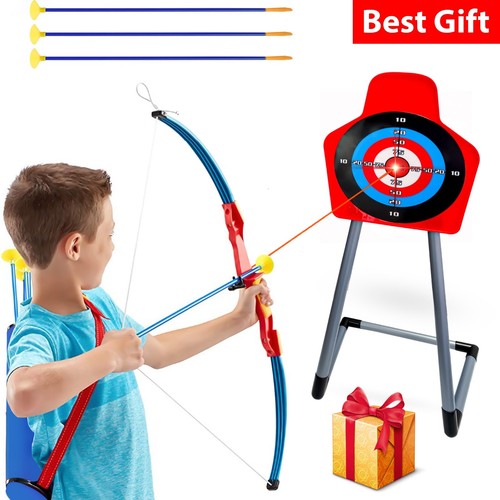 Arco láser y flecha Tiro con arco Set Target Stand Niños Juguete interior / exterior Jardín divertido - Imagen 5 de 7
