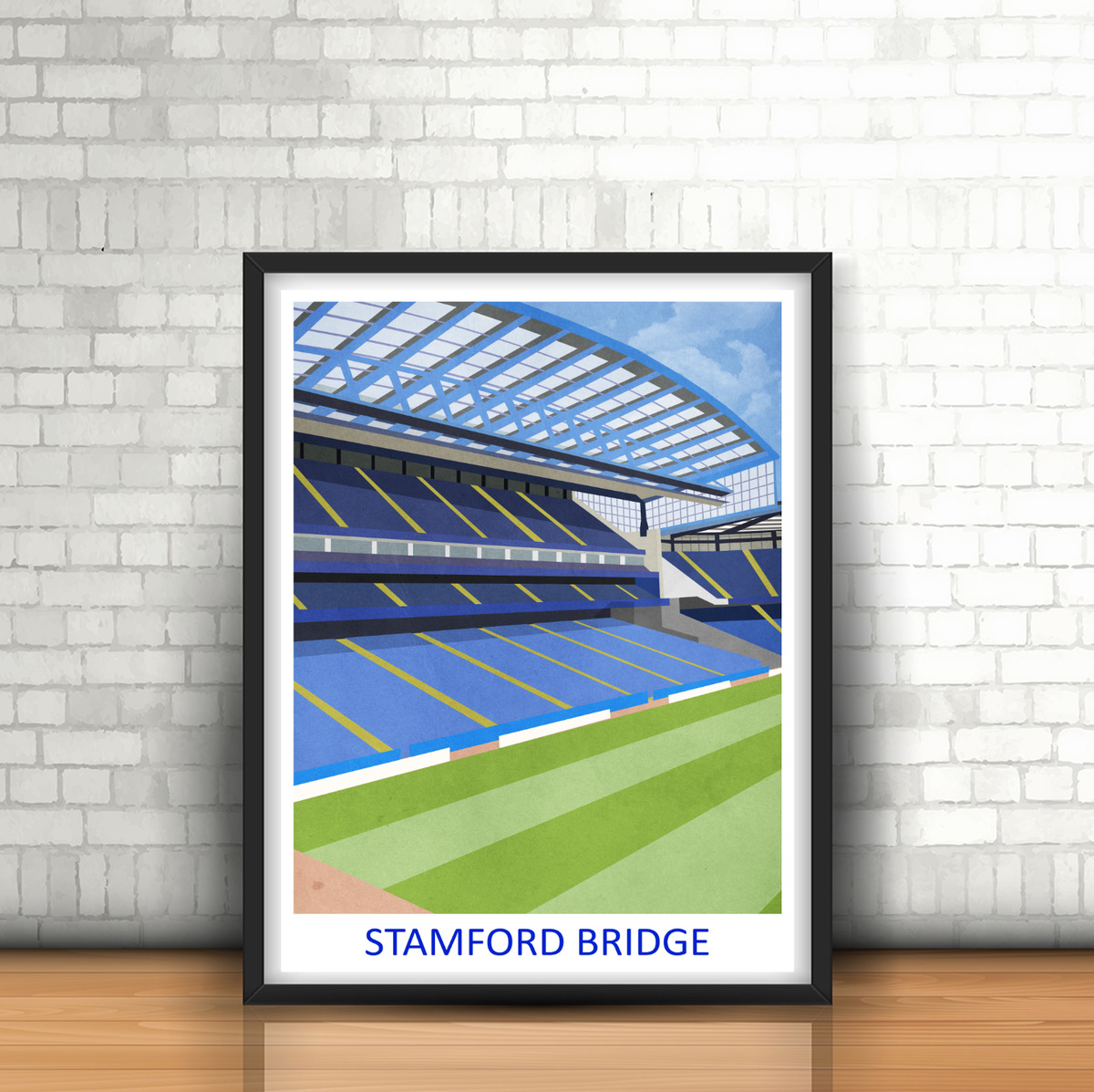 Stamford Bridge Chelsea F.C. Inspired Football Art Print Stadium