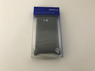 BRANDNEU ORIGINAL SCHWARZ NOKIA KABELLOSE LADEABDECKUNG FÜR LUMIA 720 CC-3064