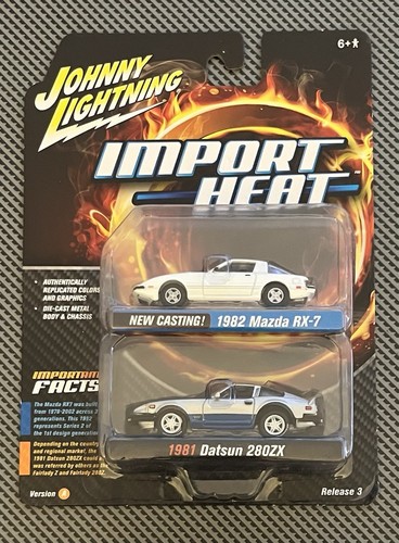 2021 Johnny Lightning Import Heat 2-pack 1982 Mazda RX-7 & 1981 Datsun 280 ZX