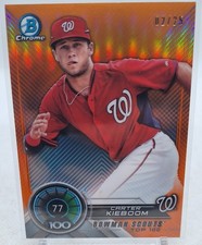 CARTER KIEBOOM 2018 BOWMAN CHROME  TOP 100  ORANGE REFRACTOR #02/25 No.BTP-77