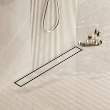 40" Professional Linear Shower Drain   2-in-1 Tile Insert  304 Stainless Steel