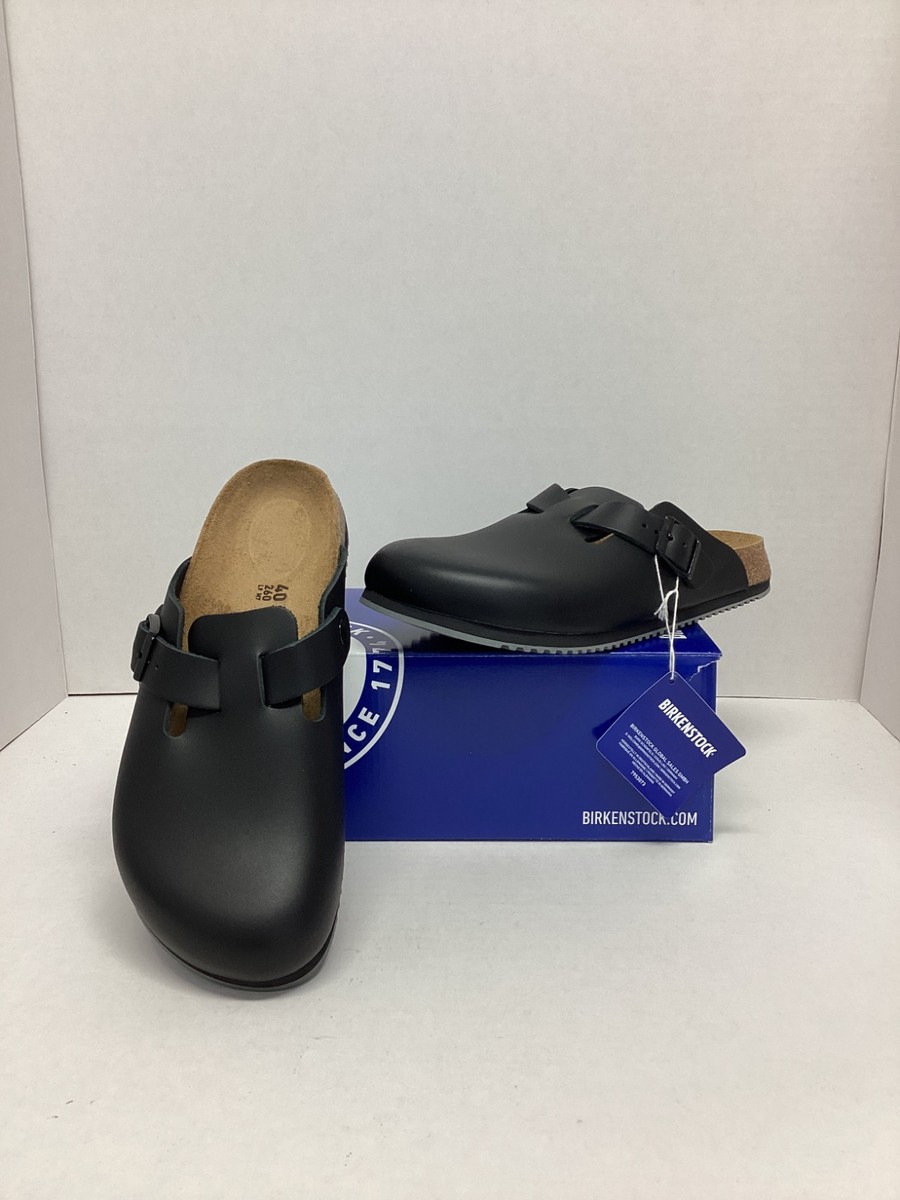 靴 BIRKENSTOCK Boston Black 26cm EU40 Birkenstock New w/ Box Boston Black Leather Exquisite Narrow