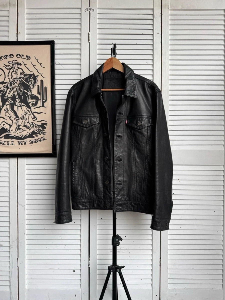 Levi's Black Leather Outer Shell Coats, Jackets & Vests for Men