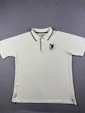 Vintage Tasmanian Devil Golf Polo Shirt Size Medium White Looney Tunes Taz 90s