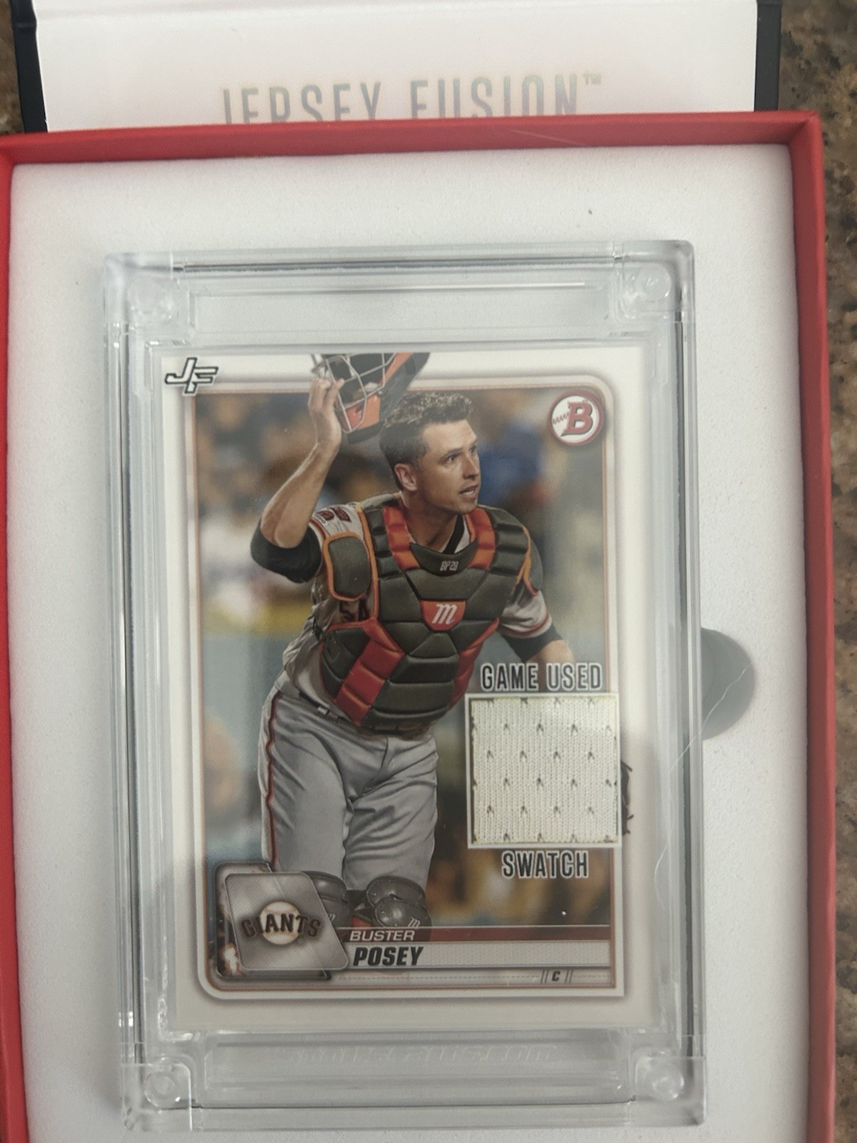 2022 Jersey Fusion Buster Posey - Bowman Encased Game Used Swatch SP view 3