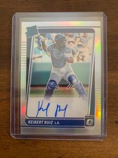 2021 Donruss Optic Kiebert Ruiz Auto Rated Rookie Los Angeles Dodgers