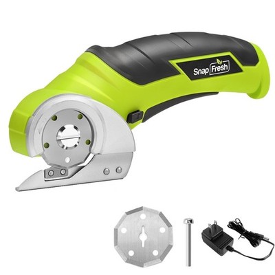 SnapFresh Cordless Electric Scissors, 4V Electric Mini Box Cutter, Carpet & Card