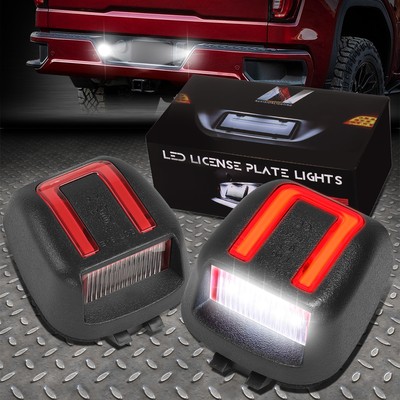 NUVISION FOR 05-19 ARMADA TITAN XTERRA WHITE LED RED C-TUBE LICENSE PLATE LIGHT