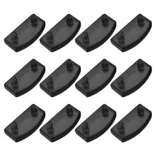 12 Pcs 55mm x 9mm Plastic Bed Slat End Caps Replacement Holders, Black
