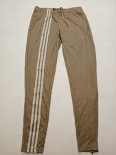 Size S Women  s Adidas Aeroready Tan Track Pants with White Stripes
