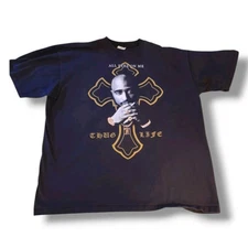 Tupac 2Pac Vintage Style Thug Life Tee 4XL Shaka Wear Heavyweight Rap Shirt