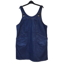 TU Blue Denim Pinafore Dungaree Dress UK Women's UK Size 16