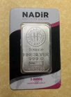 SEALED NADIR METAL RAFINERI ONE OUNCE .999 FINE SILVER BAR NEVER OPENED