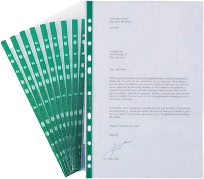 2 UR DOOR Heavy Duty A4 Punched Pockets - Durable Clear Sleeves, 90 Micron