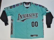 WEPNZ Paintball Invasive Miami Team Blue Green Jersey 00 Thumb Holes 3XL XXXL