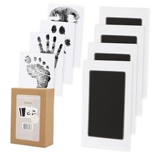 Clean-Touch Ink Pad Kit, Mess-Free Inkless Hand and Footprint 4-Pack Black