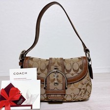 COACH Soho Signature Shoulder Bag Brown 10296