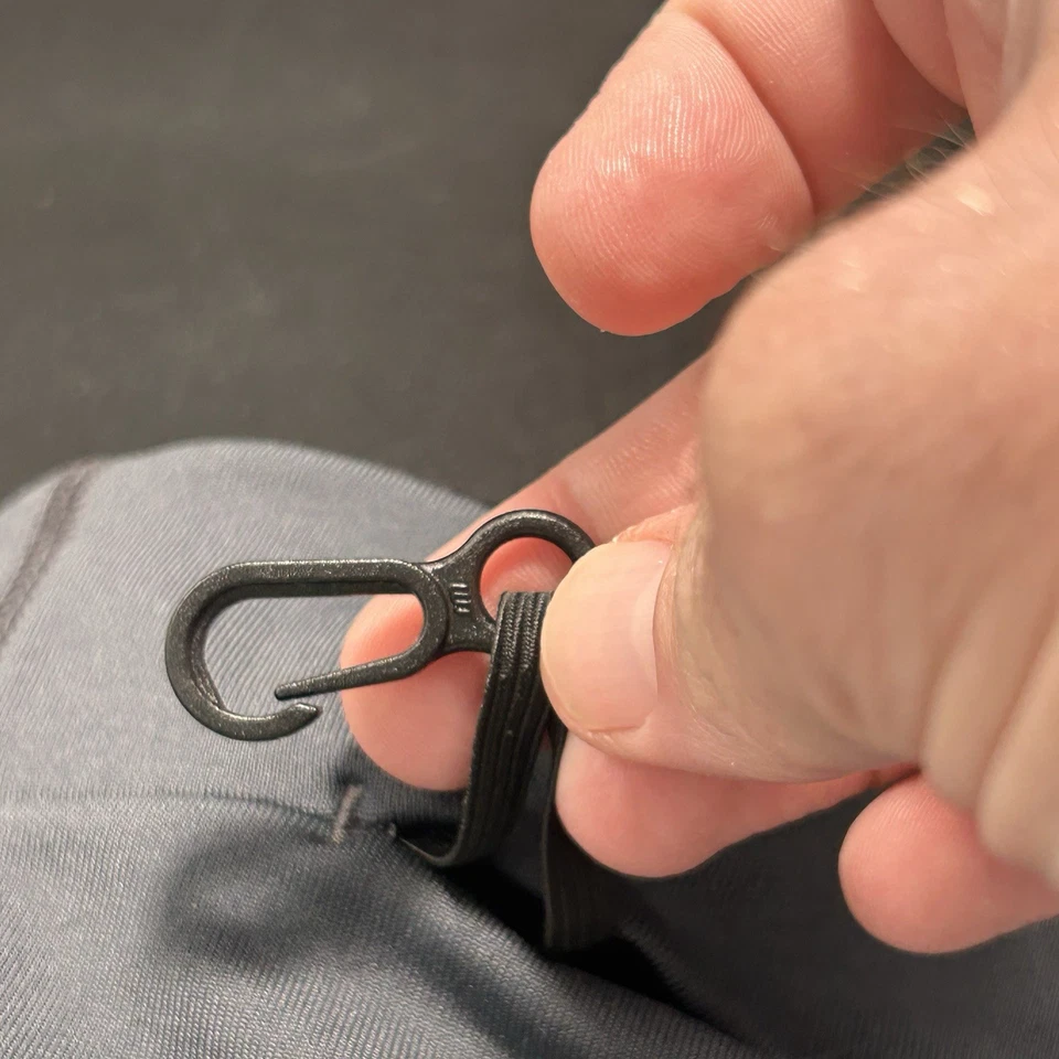 Cinturón Abatible Gris Pequeño 27" Pullover Bolsillos Gancho Elastizado Correr Foto 4 de 4