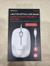   Macally 3 Button Optical USB Wired Mouse fo...